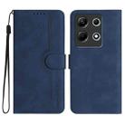 For Infinix Note 30 4G Heart Pattern Skin Feel Leather Phone Case(Royal Blue) - 1