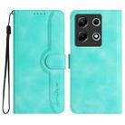 For Infinix Note 30 4G Heart Pattern Skin Feel Leather Phone Case(Light Blue) - 1