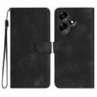 For Infinix Hot 30 Heart Pattern Skin Feel Leather Phone Case(Black) - 1