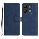 For Infinix Smart 7 Heart Pattern Skin Feel Leather Phone Case(Royal Blue) - 1