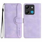 For Infinix Smart 7 Heart Pattern Skin Feel Leather Phone Case(Purple) - 1