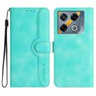 For Infinix GT 20 Pro Heart Pattern Skin Feel Leather Phone Case(Light Blue) - 1