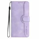For Infinix Note 40 4G Heart Pattern Skin Feel Leather Phone Case(Purple) - 2