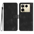 For Infinix Note 40 Pro 4G / 5G Heart Pattern Skin Feel Leather Phone Case(Black) - 1