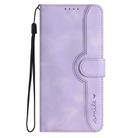 For Infinix Hot 50 5G Heart Pattern Skin Feel Leather Phone Case(Purple) - 2