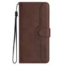 For Infinix Hot 50 5G Heart Pattern Skin Feel Leather Phone Case(Brown) - 2