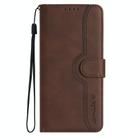 For Infinix Hot 50i / Smart 9 Heart Pattern Skin Feel Leather Phone Case(Brown) - 2