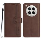 For Infinix Zero 40 4G / Zero 40 5G Heart Pattern Skin Feel Leather Phone Case(Brown) - 1
