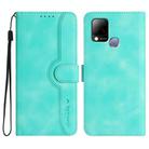 For Infinix Hot 10T / Hot 10s Heart Pattern Skin Feel Leather Phone Case(Light Blue) - 1