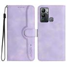 For Infinix Hot 12i Heart Pattern Skin Feel Leather Phone Case(Purple) - 1