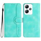 For Infinix Hot 30 Play / Hot 30 Play NFC Heart Pattern Skin Feel Leather Phone Case(Light Blue) - 1