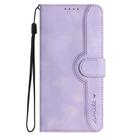 For Infinix Hot 50 Pro 4G Heart Pattern Skin Feel Leather Phone Case(Purple) - 2