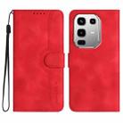 For Infinix Note 50 4G / Note 50 Pro 4G Heart Pattern Skin Feel Leather Phone Case(Red) - 1