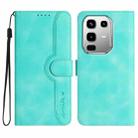 For Infinix Note 50 4G / Note 50 Pro 4G Heart Pattern Skin Feel Leather Phone Case(Light Blue) - 1