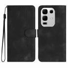 For Infinix Note 50s Heart Pattern Skin Feel Leather Phone Case(Black) - 1