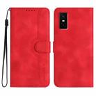 For Infinix GT 30 Pro Heart Pattern Skin Feel Leather Phone Case(Red) - 1