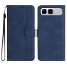 For Infinix Smart 10 Plus 4G Heart Pattern Skin Feel Leather Phone Case(Royal Blue) - 1
