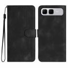 For Infinix Smart 10 Plus 4G Heart Pattern Skin Feel Leather Phone Case(Black) - 1