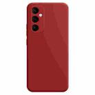 For Samsung Galaxy A55 Imitation Liquid Silicone Phone Case(Dark Red) - 1