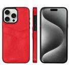 For iPhone 15 Pro Max Litchi Leather Skin Card Slots Phone Case(Red) - 1