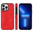 For iPhone 13 Pro Litchi Leather Skin Card Slots Phone Case(Red) - 1