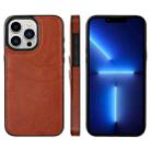 For iPhone 13 Pro Litchi Leather Skin Card Slots Phone Case(Brown) - 1