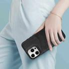 For iPhone 13 Litchi Leather Skin Card Slots Phone Case(Black) - 4