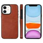 For iPhone 11 Litchi Leather Skin Card Slots Phone Case(Brown) - 1