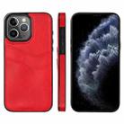 For iPhone 11 Pro Litchi Leather Skin Card Slots Phone Case(Red) - 1