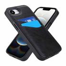 For iPhone 16e Litchi Leather Skin Card Slots Phone Case(Black) - 2