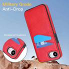 For iPhone 16e Litchi Leather Skin Card Slots Phone Case(Red) - 3