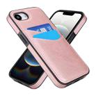 For iPhone 16e Litchi Leather Skin Card Slots Phone Case(Rose Gold) - 2