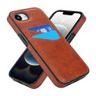 For iPhone 16e Litchi Leather Skin Card Slots Phone Case(Brown) - 2