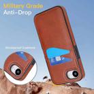 For iPhone 16e Litchi Leather Skin Card Slots Phone Case(Brown) - 3