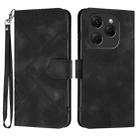 For Tecno Spark 20 Pro Line Pattern Skin Feel Leather Phone Case(Black) - 1