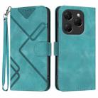 For Tecno Spark 20 Pro Line Pattern Skin Feel Leather Phone Case(Light Blue) - 1