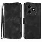 For Tecno Spark Go 2024 Line Pattern Skin Feel Leather Phone Case(Black) - 1