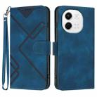 For Tecno Pova 6 Neo 5G / Spark 30 5G Line Pattern Skin Feel Leather Phone Case(Royal Blue) - 1