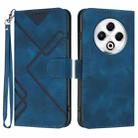 For Tecno Spark 30 4G Line Pattern Skin Feel Leather Phone Case(Royal Blue) - 1