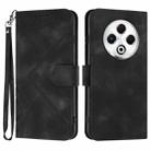 For Tecno Spark 30 4G Line Pattern Skin Feel Leather Phone Case(Black) - 1