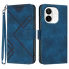 For Tecno Spark 30C 5G / Pop 9 5G Line Pattern Skin Feel Leather Phone Case(Royal Blue) - 1