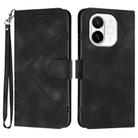 For Tecno Spark 30C 5G / Pop 9 5G Line Pattern Skin Feel Leather Phone Case(Black) - 1