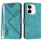 For Tecno Spark 30C 5G / Pop 9 5G Line Pattern Skin Feel Leather Phone Case(Light Blue) - 1