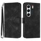 For Tecno Camon 40 Pro 4G Line Pattern Skin Feel Leather Phone Case(Black) - 1