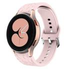 For Samsung Galaxy Watch 6 Leopard Print Embossed Silicone Watch Band(Pink) - 1