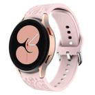 For Samsung Galaxy Watch 6 Ethnic Style Flowers Embossed Silicone Watch Band(Pink) - 1