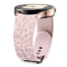 For Samsung Galaxy Watch 6 Ethnic Style Flowers Embossed Silicone Watch Band(Pink) - 3