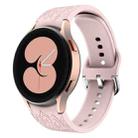 For Samsung Galaxy Watch 6 Sunflower Embossed Silicone Watch Band(Pink) - 1