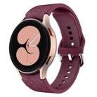 For Samsung Galaxy Watch 6 Sunflower Embossed Silicone Watch Band(Wine Red) - 1