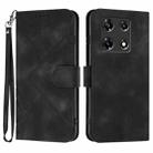 For Infinix Note 30 Pro Line Pattern Skin Feel Leather Phone Case(Black) - 1